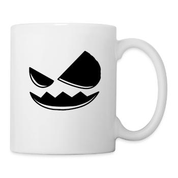 Smirk Pumpkin Head Pumpkin Face Halloween - Mug - white - Right