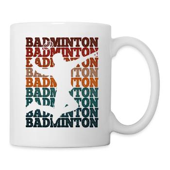 Badminton - Tasse - Weiß - Rechts