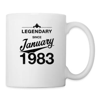 40e anniversaire Légendaire Janvier 1983 Année 83 - Mug blanc - blanc - Droite