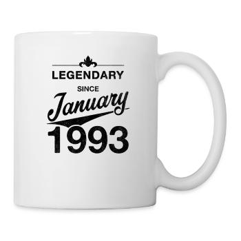 30th birthday Legendary January 1993 Year 93 - Mug - white - Right