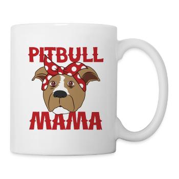 Hundliebhaber Pitbull Mama Frauchen - Tasse - Weiß - Rechts