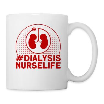 Dialyse Behandlung Dialyse Schwester Krankenschwes - Tasse - Weiß - Rechts
