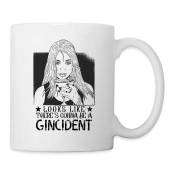 There´s Gonna Be A Gincident Funny Gin Saying - Mug - white - Right