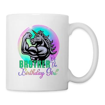 Frère de Birthday Girl Unicorn Boys Bro - Mug blanc - blanc - Droite