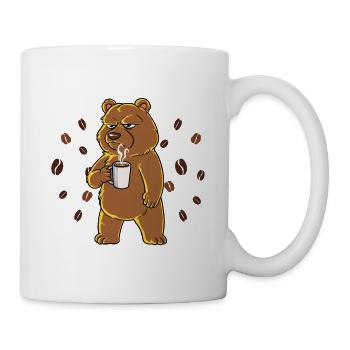 Nicht Ansprechen Vor Dem Ersten Kaffee Bär - Tasse - Weiß - Rechts