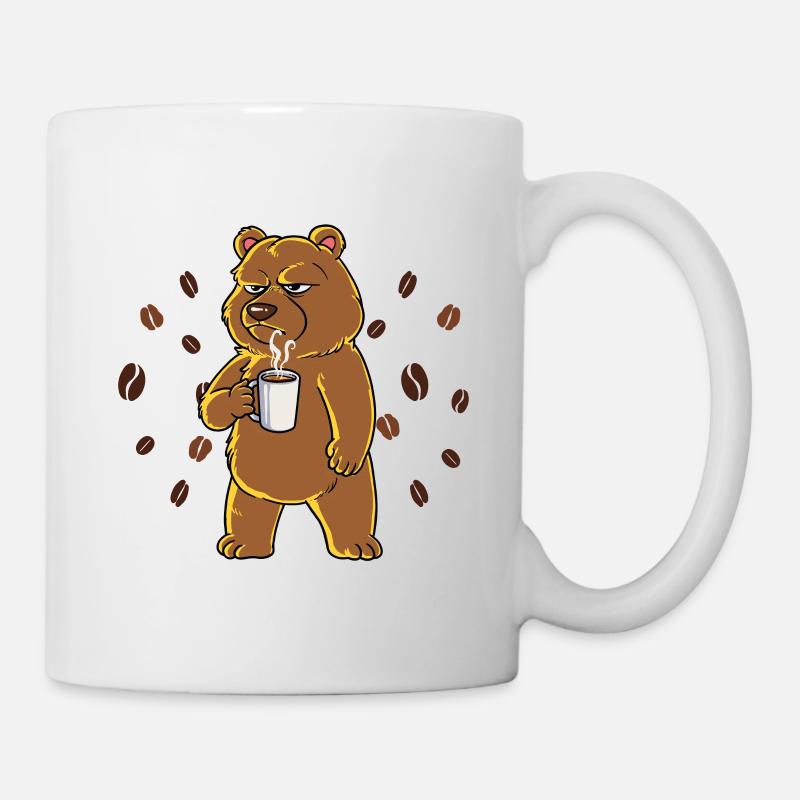 Nicht Ansprechen Vor Dem Ersten Kaffee Bär - Tasse - Weiß