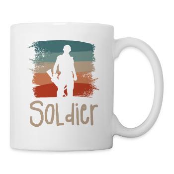Rétro Vintage Soldat Armée Militaire - Mug blanc - blanc - Droite