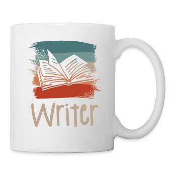 Retro Vintage Writer Professor Book Writing - Mug - white - Right