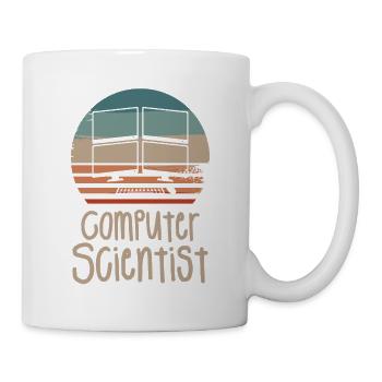 Retro Vintage Computer Scientist Information - Tasse - Weiß - Rechts