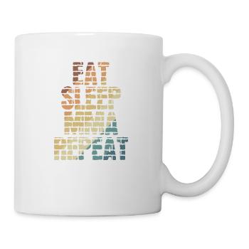 Manger Dormir MMA Répéter Arts Martiaux Mixtes - Mug blanc - blanc - Droite