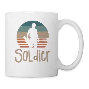 Rétro Vintage Soldat Armée Militaire - Mug blanc - blanc - Droite