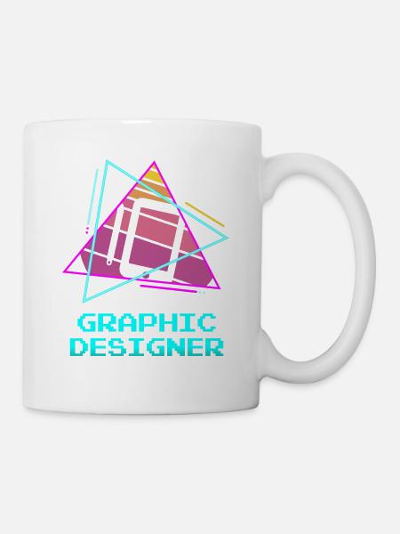 Retro Graphic Designer Graphic Design - Tasse - Weiß