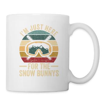 Fun Skiing Lovers Skiers I'm Just - Mug - white - Right