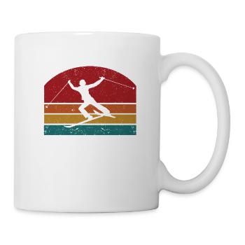 L’éducation est importante, mais le ski est plus important - Mug blanc - blanc - Droite