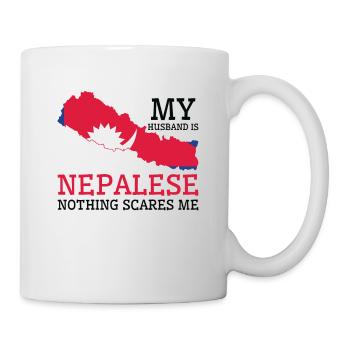 Nichts macht mir Angst, nepalesischer Ehemann - Tasse - Weiß - Rechts