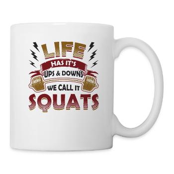 La vie a ses hauts et ses bas. - Mug blanc - blanc - Droite