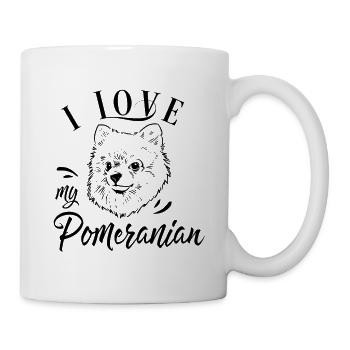 I love my pomeranian funny gift dog mom dog dad - Mug - white - Right