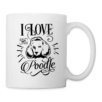 I love my Poodle - dogs lover - Mug blanc - blanc - Droite
