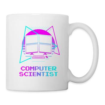 Retro Computer Scientist Information - Mug - white - Right