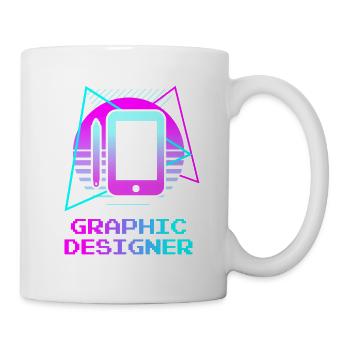 Retro Graphic Designer Graphic Design - Mug - white - Right