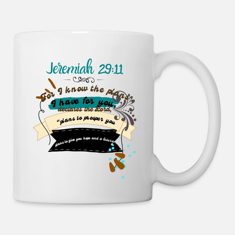 Jeremiah 29,11 - Tasse - Weiß