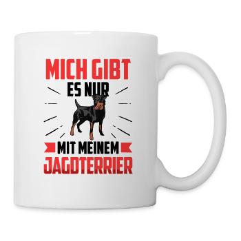 Nur mit meinem Jagdterrier Deutscher Jagdterrier - Tasse - Weiß - Rechts