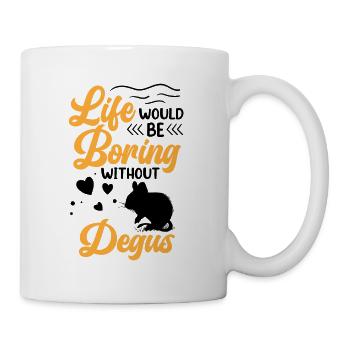 Boring without Degu rodent jump rat - Mug - white - Right