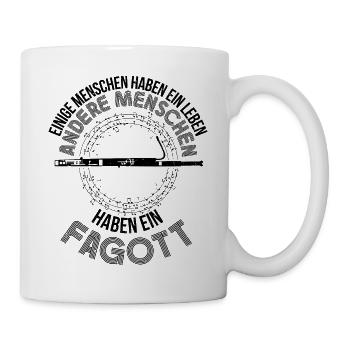 Fagott Instrument Bass Fagottist - Tasse - Weiß - Rechts