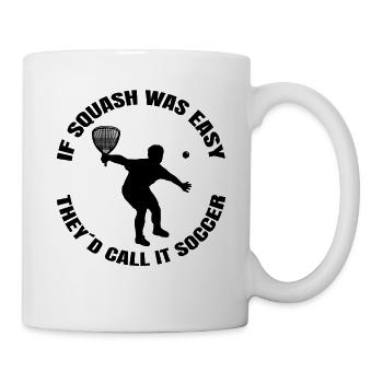 Squash Racquetball player Squash game Racquetball - Mug - white - Right