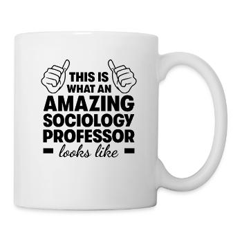Professeur de sociologie incroyable - Mug blanc - blanc - Droite