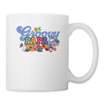 Groovy Papa Garten Pflanze Blumen Blumendekor - Tasse - Weiß - Rechts
