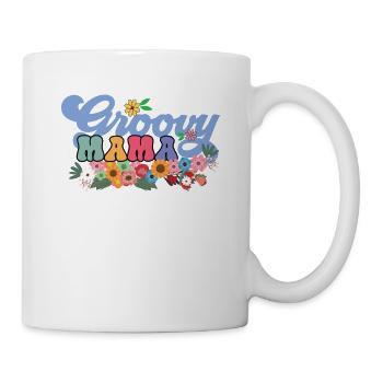 Groovy Mama Garten Pflanze Blumen Blumenschmuck - Tasse - Weiß - Rechts