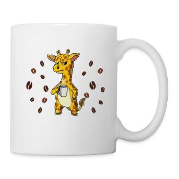 Einatmen Ausatmen Ignorieren Kaffee Giraffe - Tasse - Weiß - Rechts