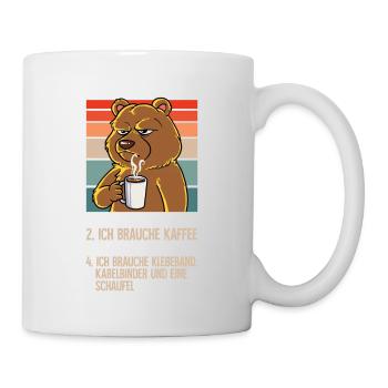 Meine 4 Stimmungen Kaffee Bär - Tasse - Weiß - Rechts