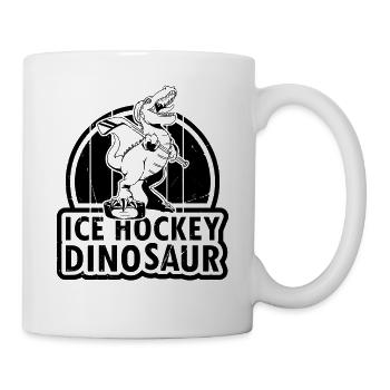 Ice Hockey Dino Ice Hockey Player - Ice Hockey Din - Tasse - Weiß - Rechts