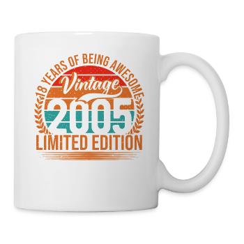 18 ans Millésime 2005 Edition Limitée 18. - Mug blanc - blanc - Droite