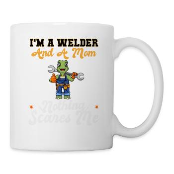 Je suis soudeur et maman rien ne me fait peur - Mug blanc - blanc - Droite