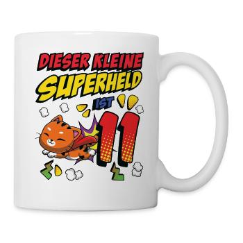 Dieser Kleine Superheld Ist 11 Katzenbesitzer 11. - Tasse - Weiß - Rechts