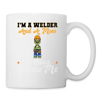Je suis soudeur et maman rien ne me fait peur - Mug blanc - blanc - Droite