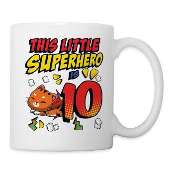 Cette petite super-héroïne est 10 propriétaires de chats - Mug blanc - blanc - Droite