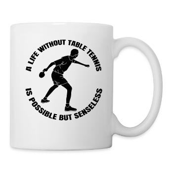 Table tennis player Table tennis bat Table tennis - Mug - white - Right
