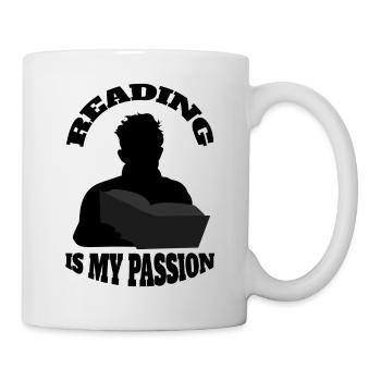 Reading Books Book Lovers Gift Book Readers - Mug - white - Right