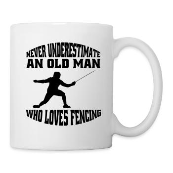 Fechten lustige Fechter witziger Spruch Kampfsport - Tasse - Weiß - Rechts