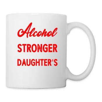 Que l’alcool soit plus fort que l’attitude de la fille - Mug blanc - blanc - Droite