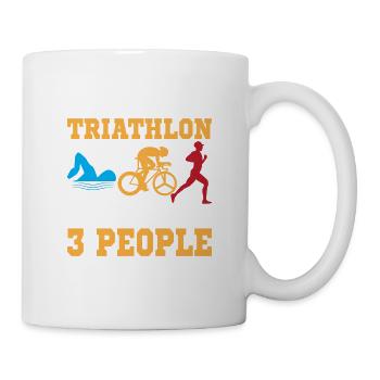I Like Triathlon And Maybe 3 People Triathlete Tr - Tasse - Weiß - Rechts