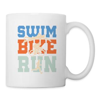 Swim Bike Run Triathlete Triathlon - Mug - white - Right