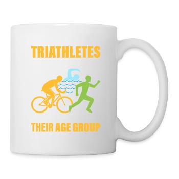 Triathletes Don't Get Old Triathlon Swim Cycle R - Mug - white - Right