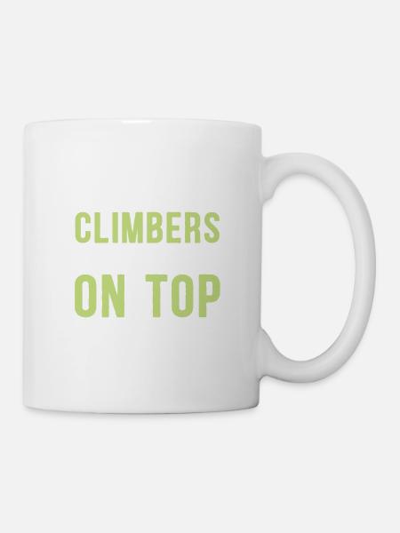 klettern bergspitze - Tasse - Weiß