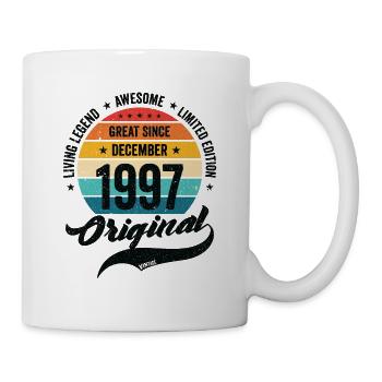 Retro 25 Years December 1997 Birthday Vintage - Mug - white - Right