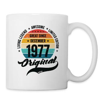 Rétro 45 ans Décembre 1977 Anniversaire Millésime - Mug blanc - blanc - Droite